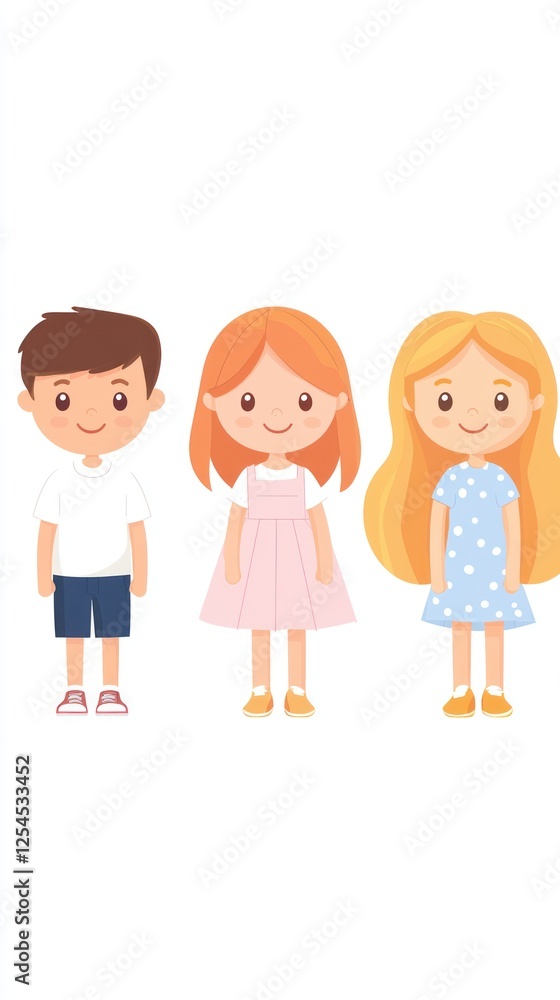 Happy kids, illustration, friendship, childhood, white background, website design Happy kids, illustration, friendship, childhood, white background, website design