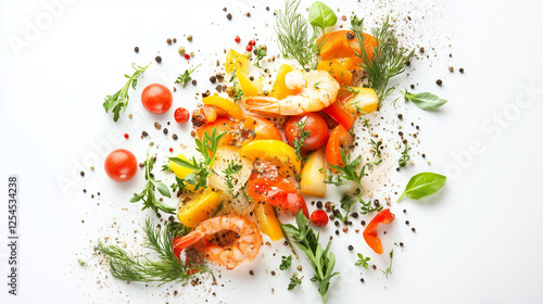 Food dish with isolated background