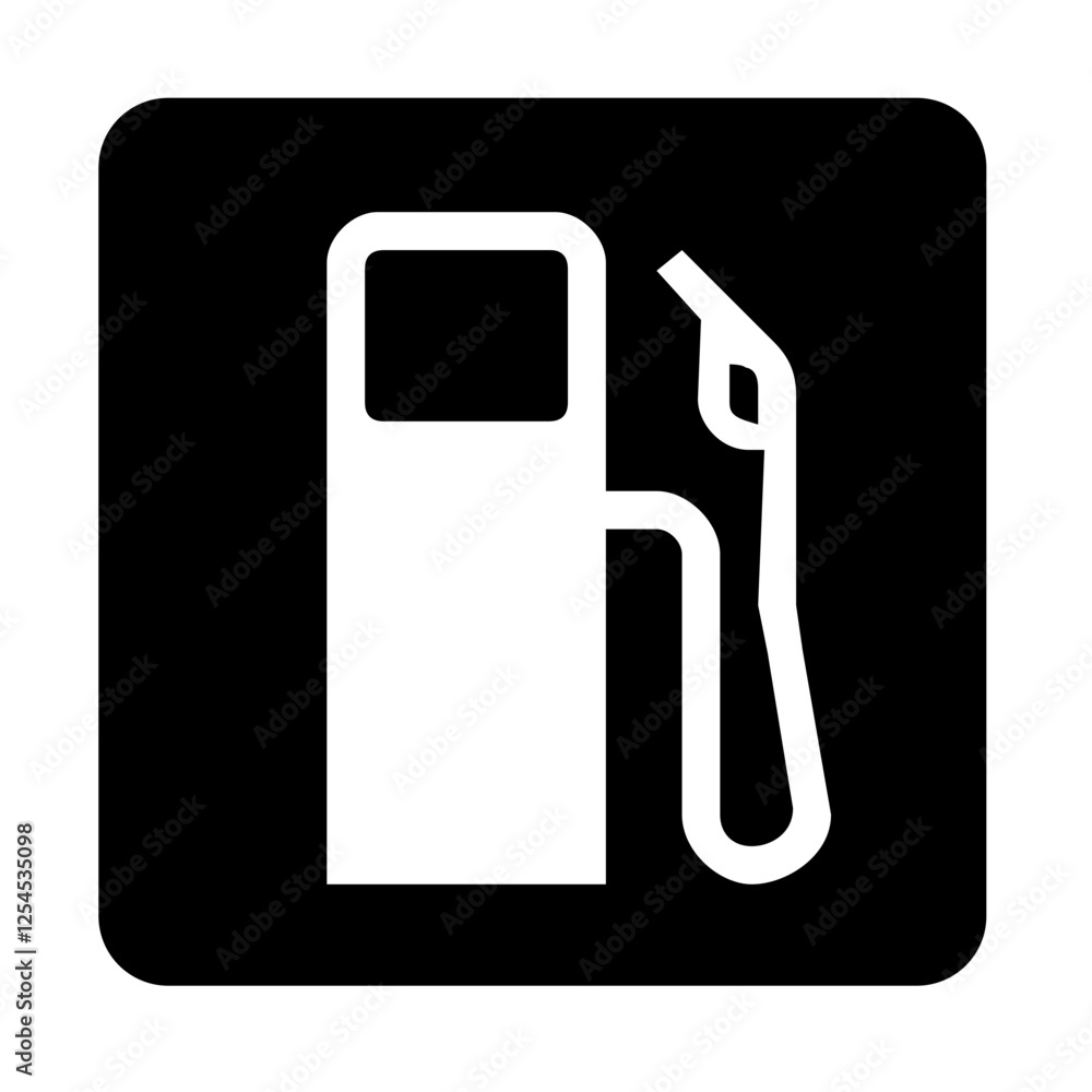 gas station symbol isolated on black background. vector illustration. gas station symbol isolated on black background. vector illustration.