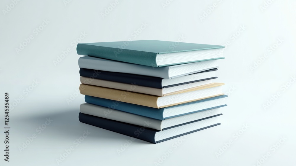 Stack of books on white background, education concept (2) Stack of books on white background, education concept (2)