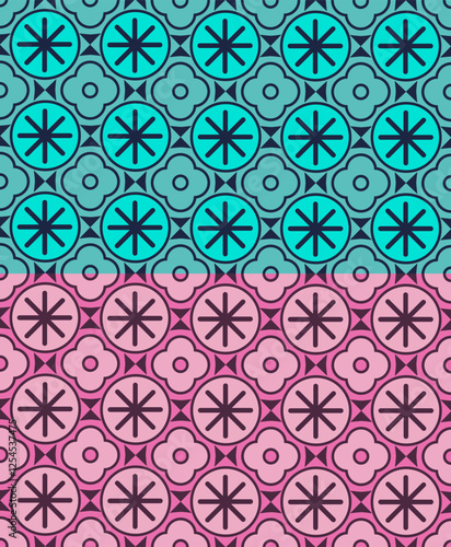 Simple Tile Round Pattern, Showcasing a Clean and Elegant Design.