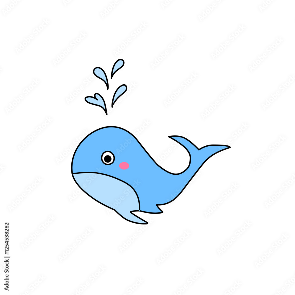 Fototapeta premium cute whale vector