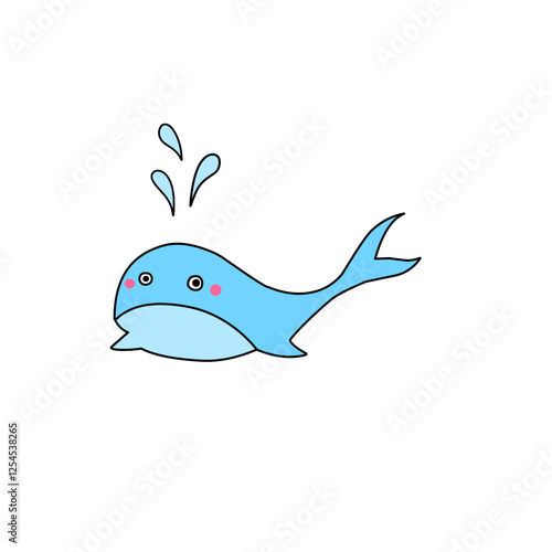 cute whale vector