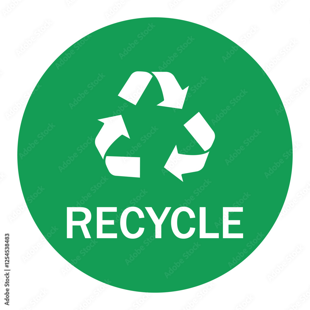recycle sign symbol vector icon recycle sign symbol vector icon