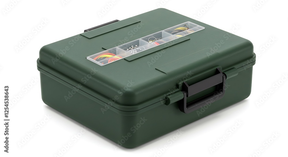 Organized Fishing Tackle Box Holds Hooks Lures and Gear Securely Organized Fishing Tackle Box Holds Hooks Lures and Gear Securely