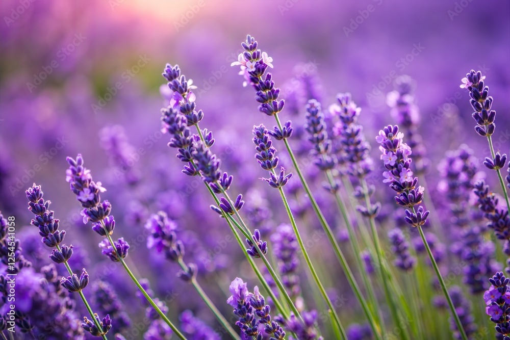 Fototapeta premium Lavender field in full bloom beautiful and serene floral landscape