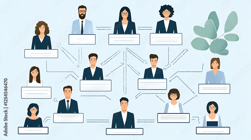 Teamwork, Collaboration, and Networking: A Visual Representation of a Business Organization Chart Teamwork, Collaboration, and Networking: A Visual Representation of a Business Organization Chart