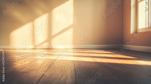 Wallpaper Mural Sunlight Streaming Through Window Illuminating Wooden Floor Space Torontodigital.ca