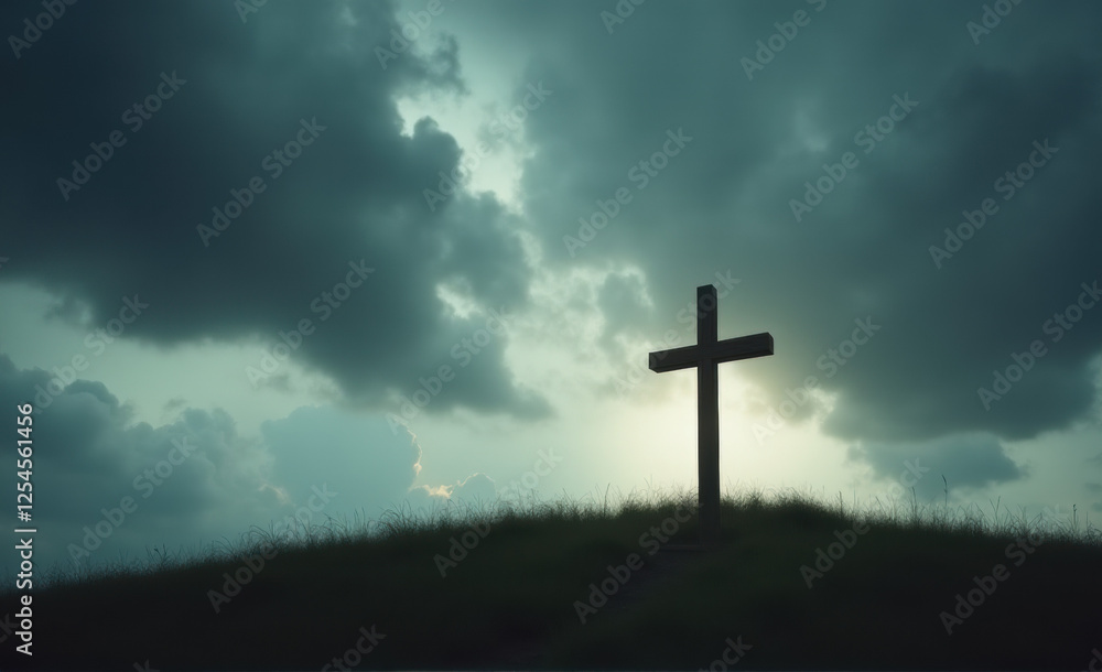 cross on the hill cloudy day cross on the hill cloudy day