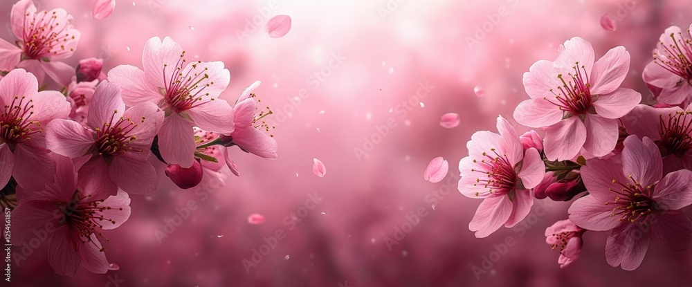 Fototapeta premium Beautiful Pink Cherry Blossoms In Springtime