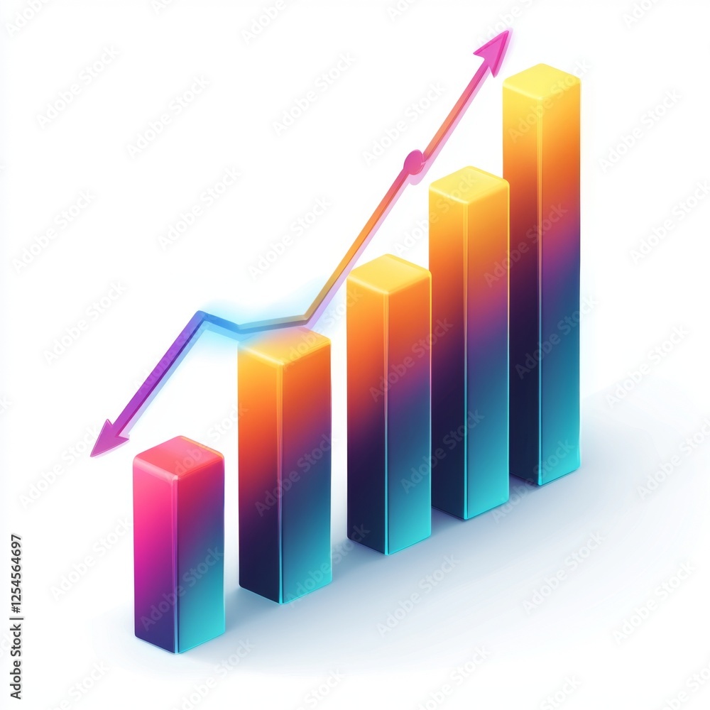 Modern Colorful Graph Illustrating Data Growth and Progress in a Stylish Abstract Design Modern Colorful Graph Illustrating Data Growth and Progress in a Stylish Abstract Design