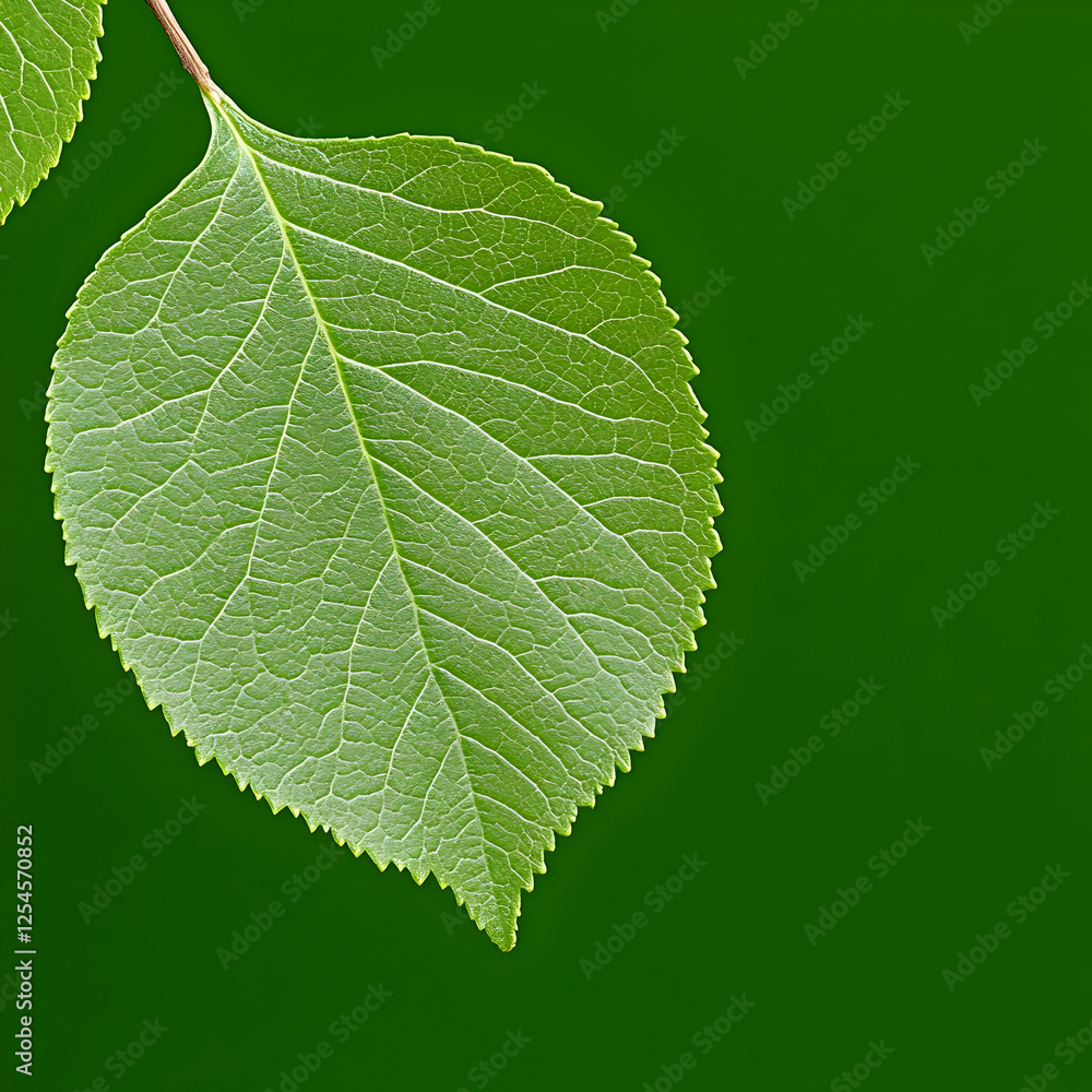 Obraz premium Green Leaf Closeup Macro Photography