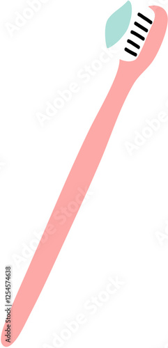 toothbrush with toothpaste on top dental care illustration 