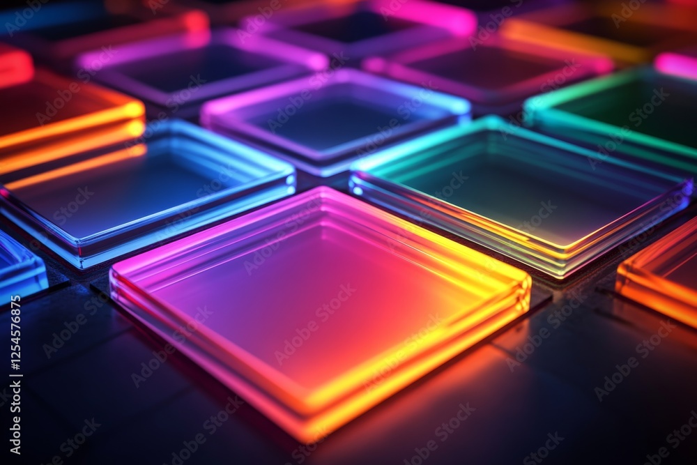 Vibrant Neon Squares Abstract Colorful Background Vibrant Neon Squares Abstract Colorful Background