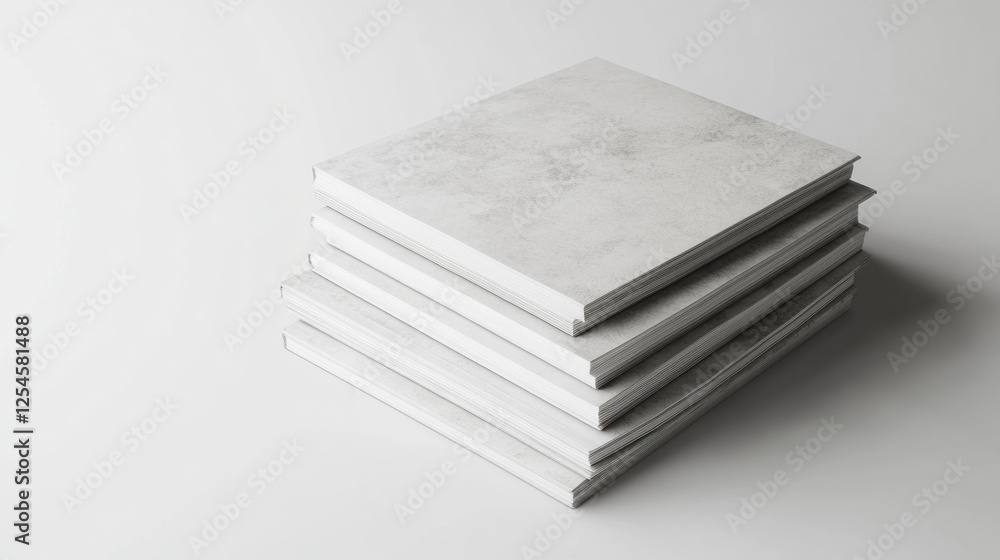 Stack of blank books on white background; design mockup (1) Stack of blank books on white background; design mockup (1)