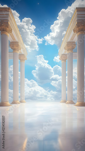 Heavenly Pillars 3D Background