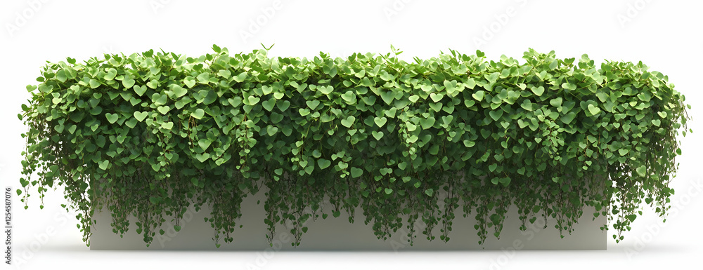 Fototapeta premium Lush green vine planter, isolated, white background, website design