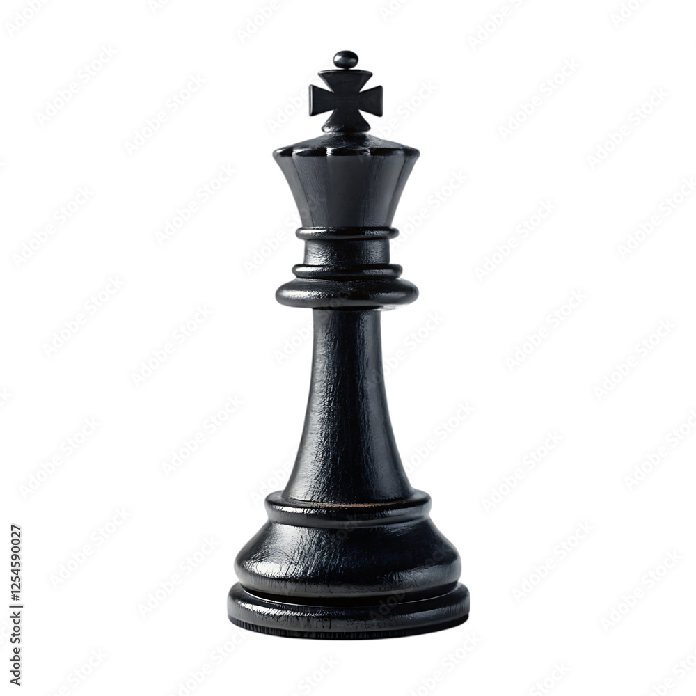 Black chess king vector illustration isolated on white. The high quality chess king on white Black chess king vector illustration isolated on white. The high quality chess king on white