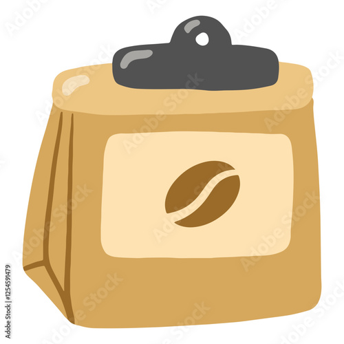 vector illustration of coffee bag packaging