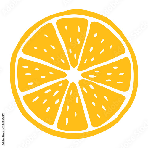 slice of lemon vector illustration cartoon