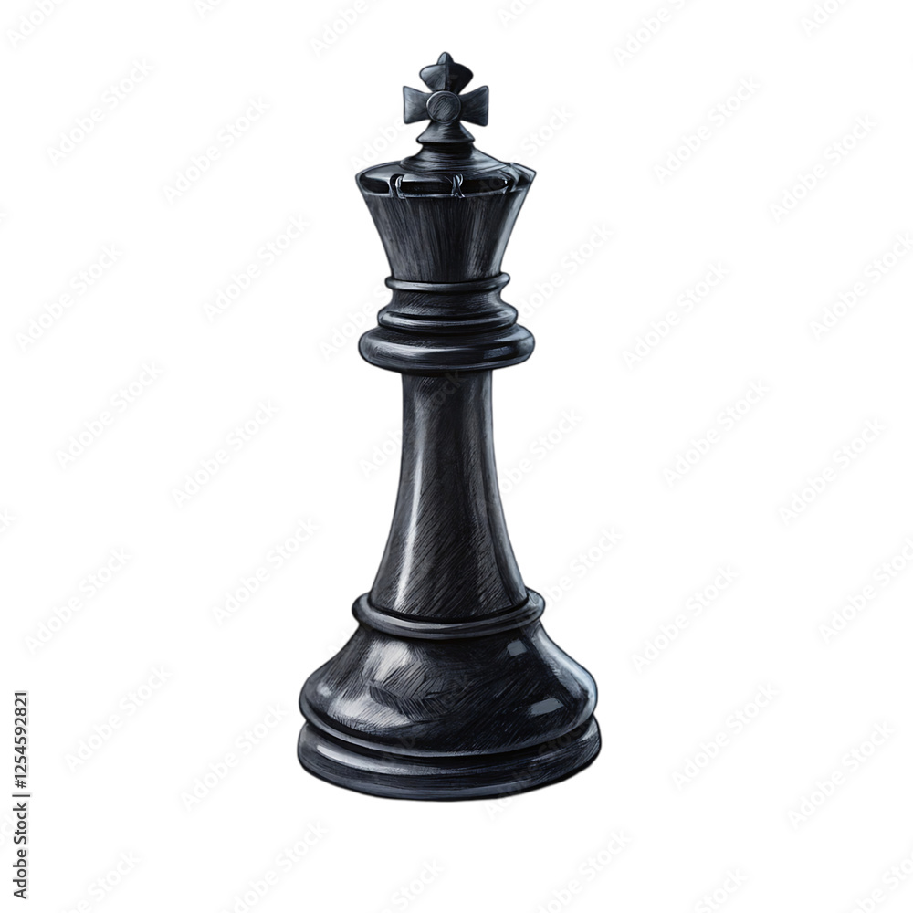 Black chess queen illustration isolated on white. Black chess queen illustration isolated on white.