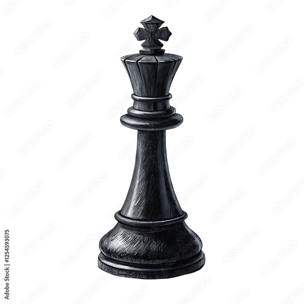 Black chess queen illustration isolated on white. Black chess queen illustration isolated on white.