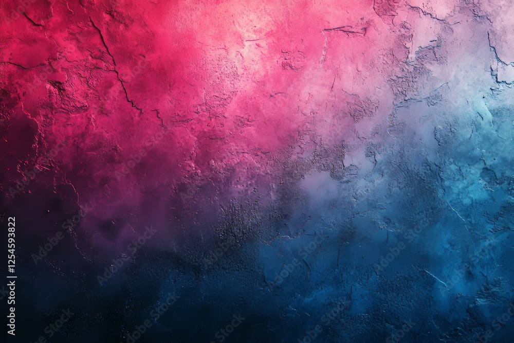 Fototapeta premium Neon Red and Blue Gradient with a Grainy Texture, Generative AI