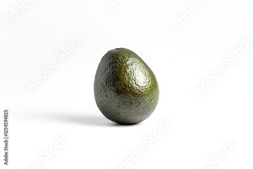 Single ripe avocado on a white background. photo