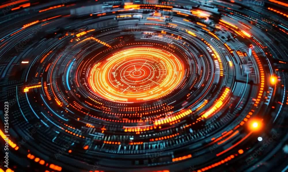 Glowing Quantum Computer Forming Intricate Global Quantum Internet Concept Glowing Quantum Computer Forming Intricate Global Quantum Internet Concept