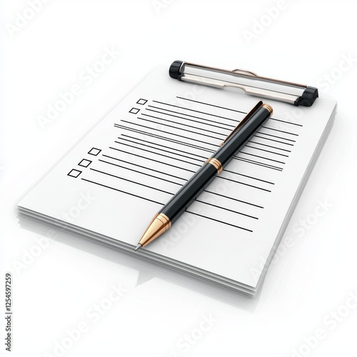 Wallpaper Mural Blank Checklist on Clipboard with Pen Ready for Task Management and Organization in Business or Personal Use Torontodigital.ca