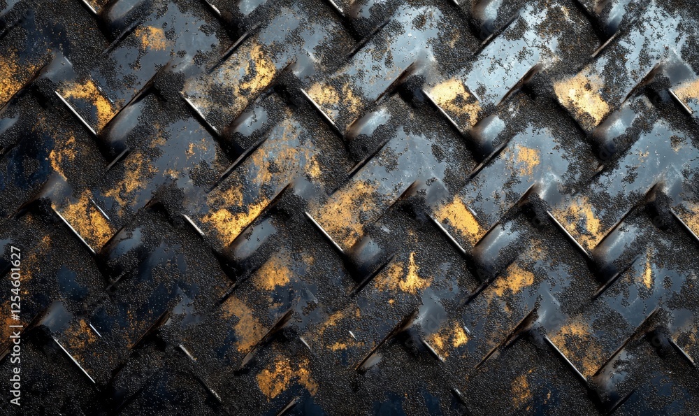 Obraz premium Grunge Metal Texture Background, Generative AI