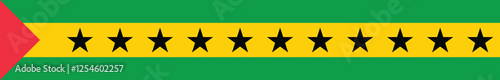 SAO Tome and Principe flag long banner digital vector illustration
