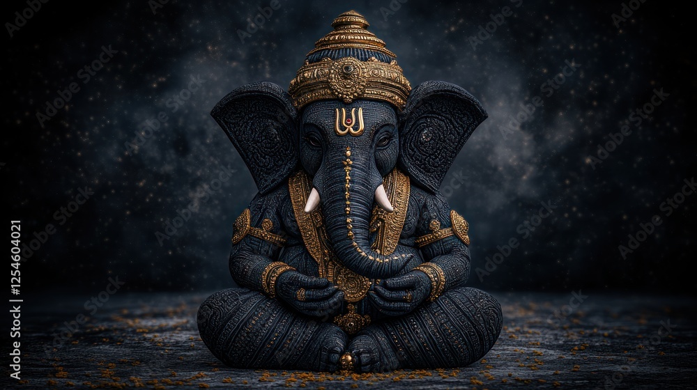 Fototapeta premium Tech-Infused Hindu Deity: Lord Ganesha from Mythology