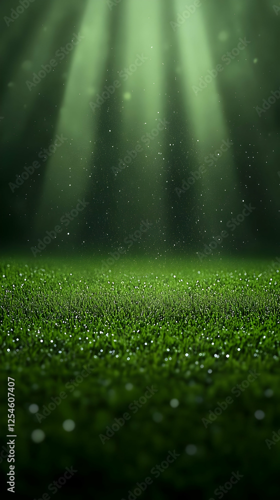 Naklejka premium Green Grass Abstract Background Illustration