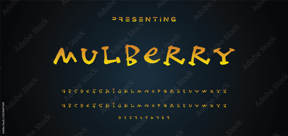 Naklejka premium Graffiti font in graffiti style. Vector illustration.Cartoon comic graffiti doodle font alphabet. Vector
