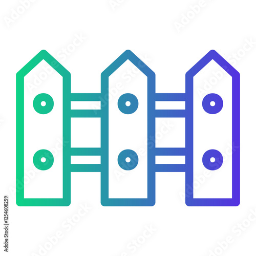fence Line Gradient Icon