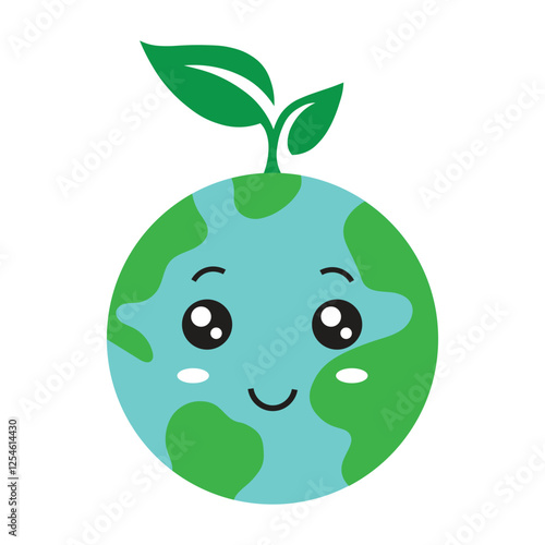 Wallpaper Mural Earth Drawing Cute Cartoon Earth Day Clip Art Illustration for go green event Torontodigital.ca