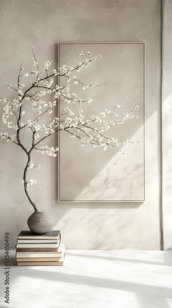 Minimalist Spring Blossoms Illustration Minimalist Spring Blossoms Illustration