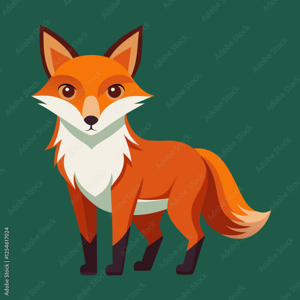 Fototapeta premium Fox Illustration. Stunning Fox Art, Digital Drawings, and Wildlife Sketches.