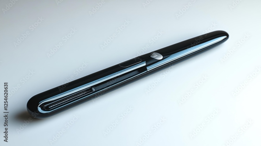 Modern Hair Straightener with Sleek Black Design. Generative AI Modern Hair Straightener with Sleek Black Design. Generative AI