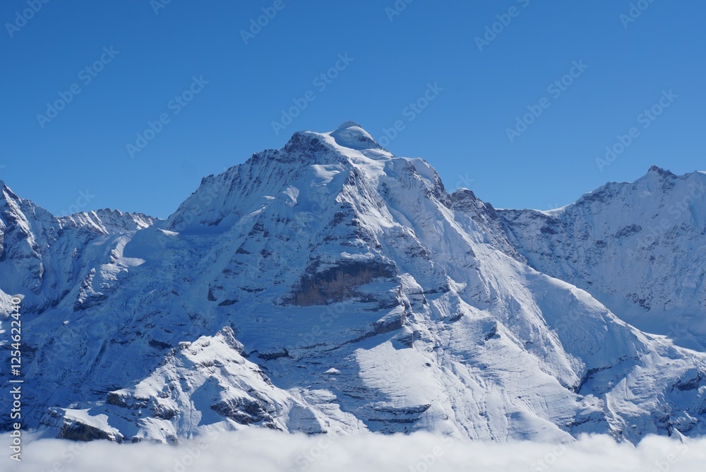 Mt. Jungfrau view from Birg Station - Switzerland Mt. Jungfrau view from Birg Station - Switzerland