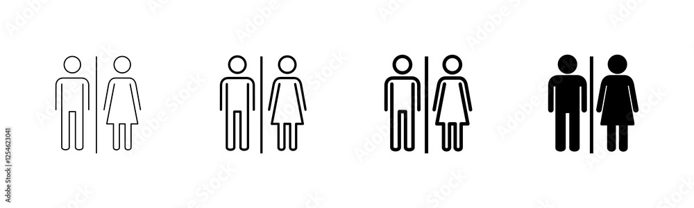 Toilet icon vector isolated on white background. Toilet sign. Man and woman restroom icon vector. Male and female icon Toilet icon vector isolated on white background. Toilet sign. Man and woman restroom icon vector. Male and female icon