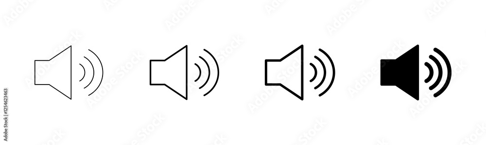 Speaker icon vector isolated on white background. Volume icon. Loudspeaker icon vector. Audio. Sound Speaker icon vector isolated on white background. Volume icon. Loudspeaker icon vector. Audio. Sound