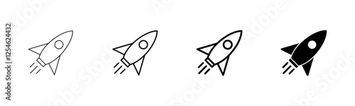 Rocket icon vector isolated on white background. Start Up Concept Symbol. Startup icon