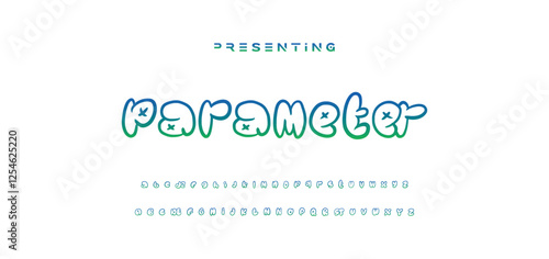 Marker Graffiti Font, handwritten Typography vector illustration.