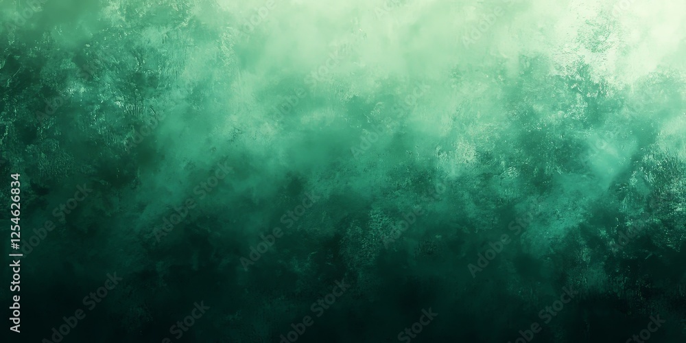 Obraz premium Natural Green Gradient Background with a Grainy Texture, Generative AI