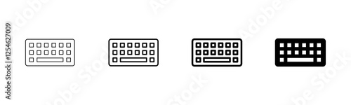 Keyboard icon vector isolated on white background. keyboard vector symbol