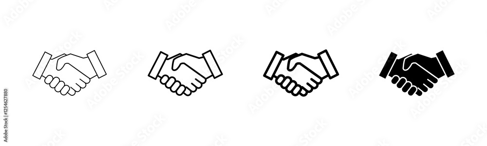 Business handshake icon vector isolated on white background. Handshake icon vector. contract agreement. Trust icon vector. Deal. Done. partnership icon Business handshake icon vector isolated on white background. Handshake icon vector. contract agreement. Trust icon vector. Deal. Done. partnership icon