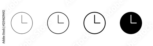 Clock icon vector isolated on white background. Time icon vector. Clock vector icon