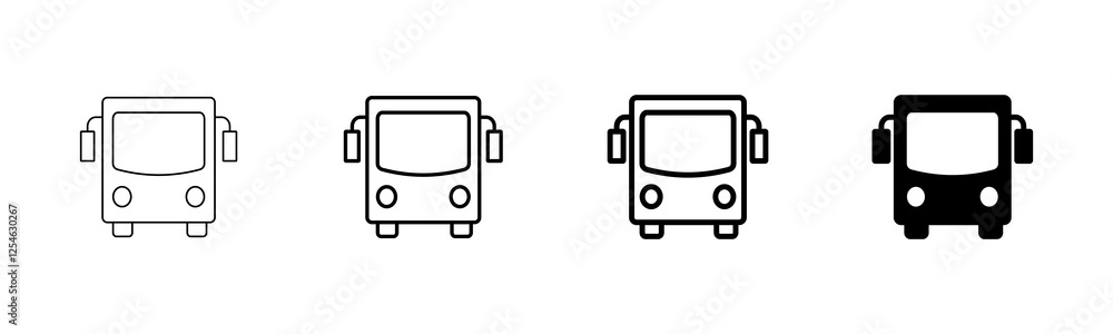 Bus Icon vector isolated on white background. Black bus vector icon Bus Icon vector isolated on white background. Black bus vector icon